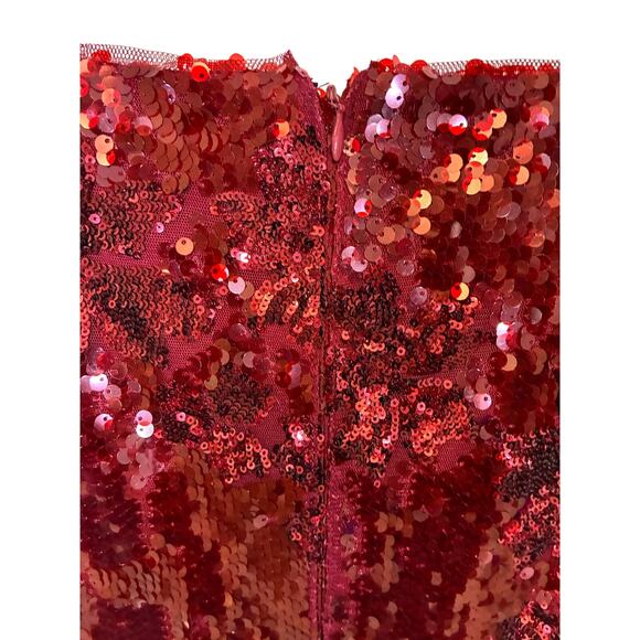 NWT Adrianna Papell Women's Square-Neck Sequin Gown Event Glam Glitz Sparkle 2 - Picture 7 of 8